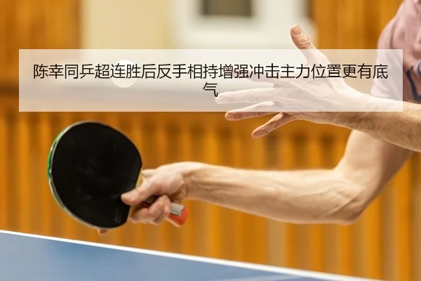 陈幸同乒超连胜后反手相持增强冲击主力位置更有底气